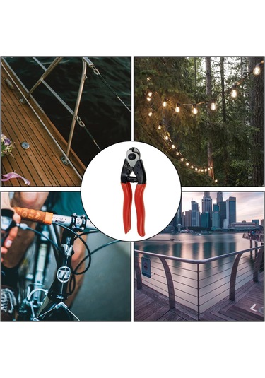 Singree 8 İnç 20cm Kırmızı Çelik Teli Kesici - Dayanıklı Paslanmaz Çelik, Kurşun Mühür Ve Atlama Ipini Kolayca Keser