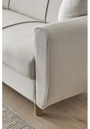 Flavia 3'lü Kanepe Salon, Oturma Odası Yataklı Bazalı Krem