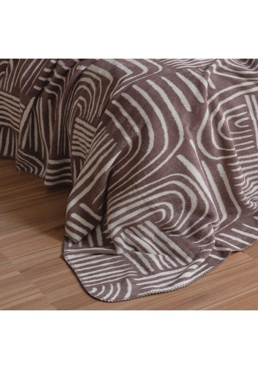 Pamela Çift Kişilik Battaniye 200x220 Cm Sütlü Kahve