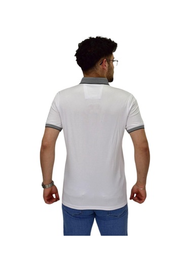 Erkek Polo Yaka Merserize Tişört 1000 Bgl-st04532 Beyaz