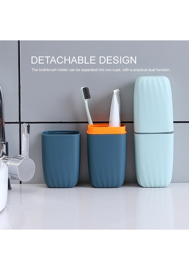 Reedark Seyahat Diş Fırçası Ve Macun Organizer, Çift Fonksiyonlu, Pp Malzeme, Taşınabilir, Detachable Tasarım. Mavi