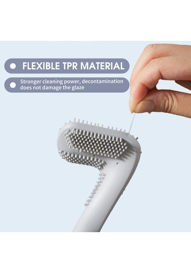 Vkemall Duvar Takılı Mavi Tuvalet Fırçası, Tpr Malzeme İle Tam Temizlik, Sudan Kurtulmayan, Kolay Kurulum, Banyo İçin Pratik Tasarım Mavi