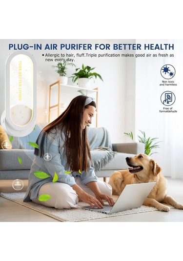 Tenfowee Beyaz Euro Şarjlı Yıldızlı İç Hava Temizleyici Lambası - Negatif İyon Filtreleme Fonksiyonu 1 Adet Beyaz