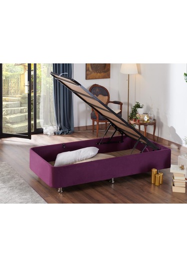 Nironyatak Niron Purple Baza Ve Başlık Seti 140X190 Cm Çift Kişilik Sandıklı