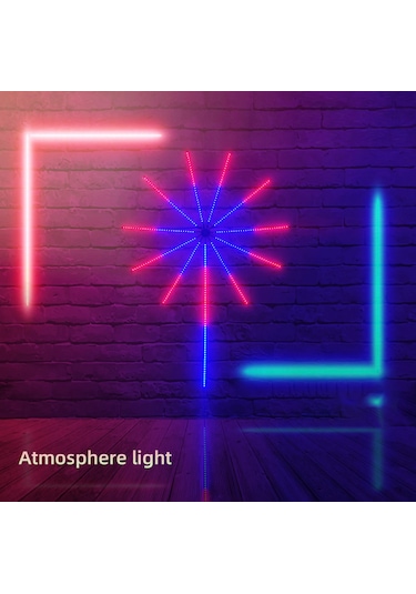 Gökkuşağı Işıkları Kumandalı Şerit Led Rgb Ritimli Akıllı Işıklar Çok Renkli
