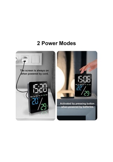 Trendooze Saat, Model Masa Led Küçük Dijital Cm Çift Çalar Başucu, Alarmlı 14,5 Ct