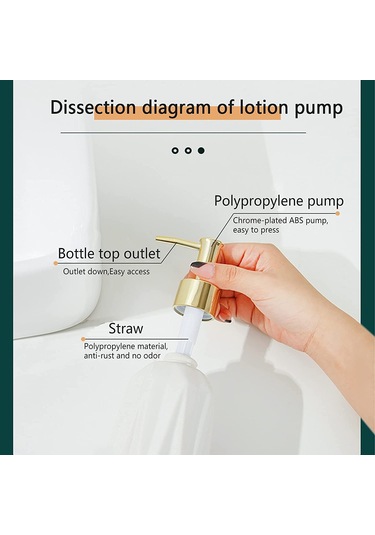 Xiaaokeji 10 Oz El Sabunu Dispenseri Pompalı Ve Banyo Losyonu Beyaz Beyaz