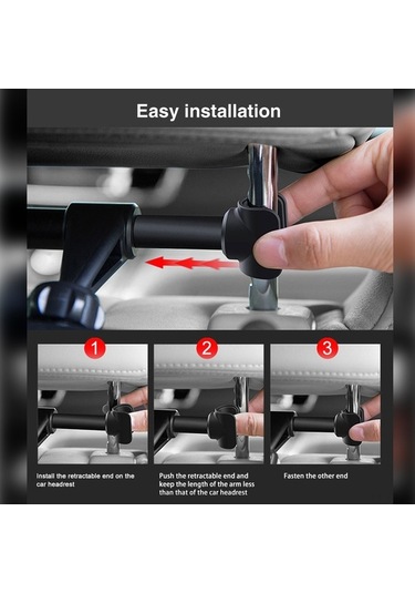 Besthome1 Araç Başlığı Telefon Tutucu - 5.5-12.9 İnç Akıllı Telefon/tablet/switch İçin Evrensel Siyah Siyah