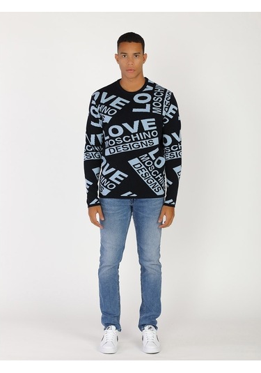 Moschino Yeni Moschıno Erkek Kazak Lacivert