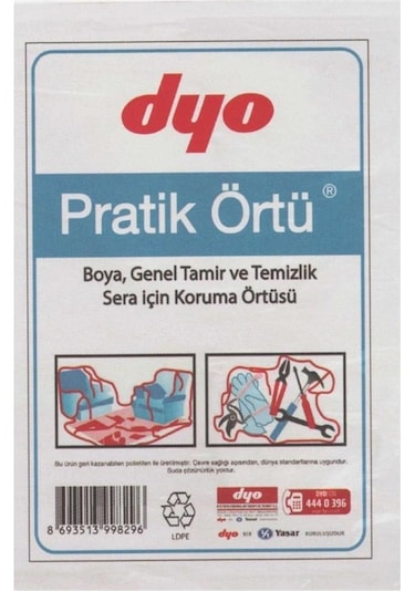 Dyo 50mt Pratik Örtü Hışır Örtü Boya Genel Tamir Temizlik Örtüsü