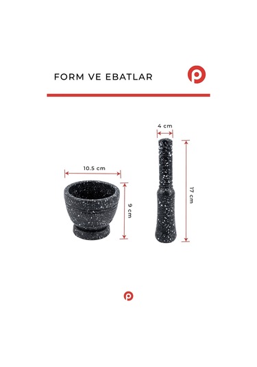 Pratik Plastik Sarımsak Ezeceği Ve Havan Seti - Mutfak Tipi Sarımsak Ezici Ezme Aparatı - Antrasit