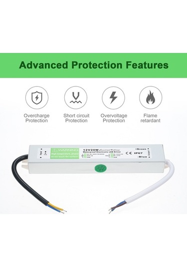 Yulong Reedark Su Geçirmez Ip67 Led Sürücü - 12v 20w Çıkışlı,