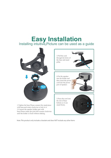 Maiyame 360 Derece Ayarlanabilir Echo Dot 3. Nesil Mini Hoparlör Standı - Kaydırmaz Tabanlı Akıllı Ev Aksesuarı