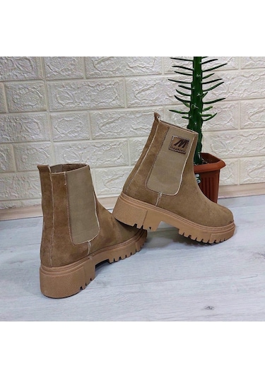 M.p 2744 Vizon Süet İçi Polar Tüylü Bilekten Lastikli Bayan Bot 001