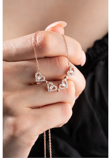 Nereze 925 Ayar Gümüş Işıklı Kutulu Mıknatıslı Açılır Kapanır Rose Yonca Kolye