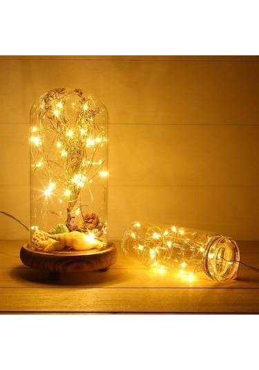 Sıladanal Peri Led Işık 5 Metre Sarı Pilli Aydınlatma Şerit Saçak Spot Süsleme Diğer