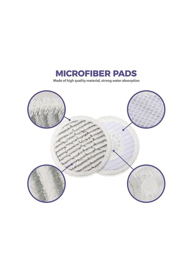 Vkemall Shark S7000/s7001 Serisi İçin Yıkama Yapılabilir 6 Adet Buharlı Süpürge Mop Padı - Ahşap, Seramik Zeminler İçin Uyumlu