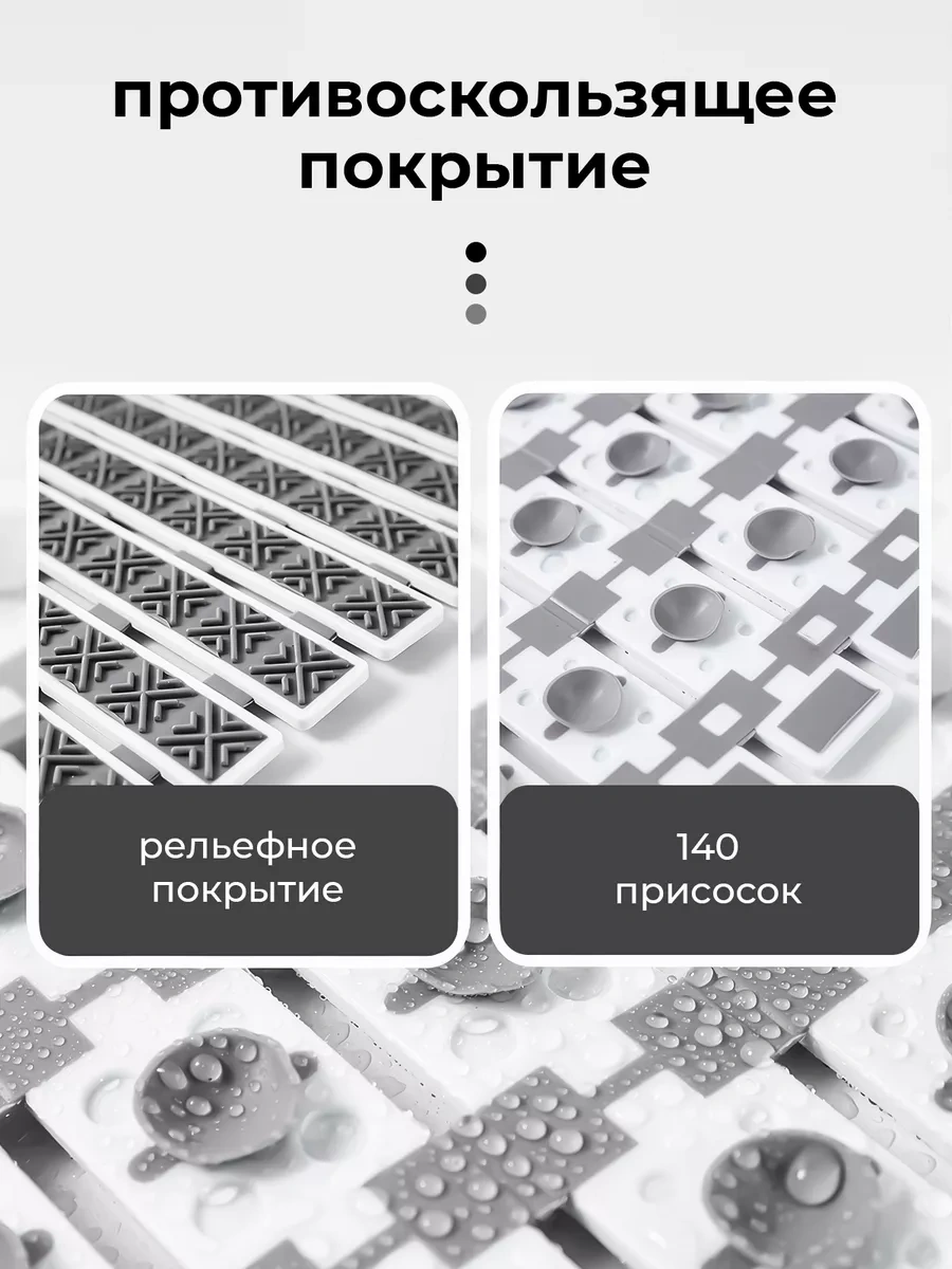 Conflate Emici Vantuzlu Kaymaz Banyo Ve Duş Matı 204193062 Gri