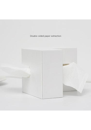 Sones Yaratıcı Basit Ev Plastik Peçete Kağıdı Saklama Kutusu Beyaz