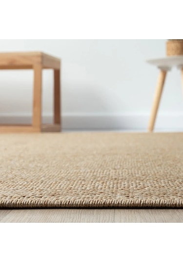 Düz Bej Kılçık Desenli Modern Halı - L665bjbo Kahve