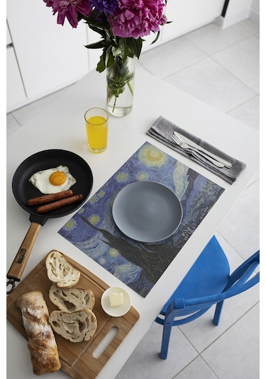 Dekoratif Baskılı Keçe Amerikan Servisi, Supla 2'Li Servis Takım  -387 Çok Renkli