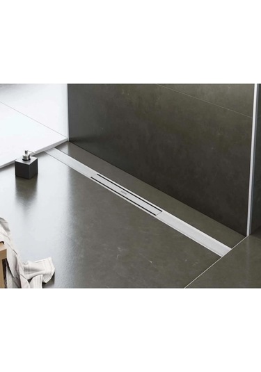 Hüppe River Duş Kanalı Yandan Çıkışlı 80 Cm Mat Satine Krom