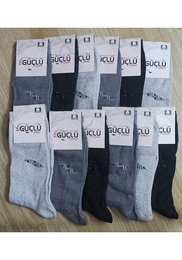 Güçlü Erkek Çorap 12 Adet Beyaz