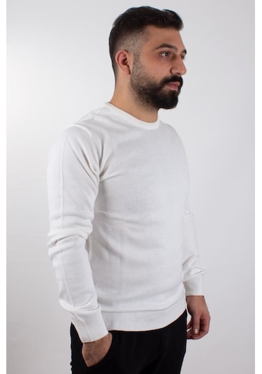 Twister 3621 Ekru Bisiklet Yaka Erkek Kazak