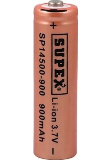 Supex SP14500-900 900 mAh 3.7 V 14500 Li-Ion Şarj Edilebilir Pil