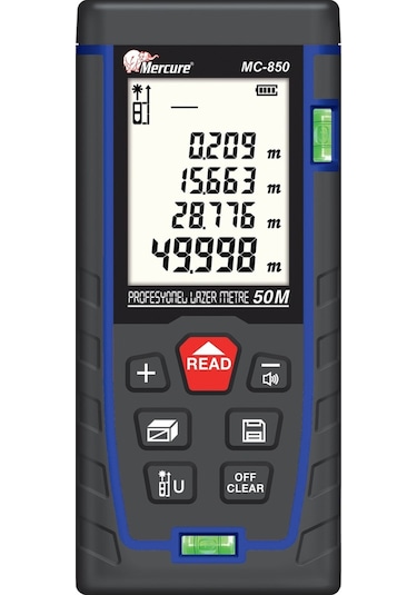 Mercure MC-850 Profesyonel Lazer Metre 50 Metre