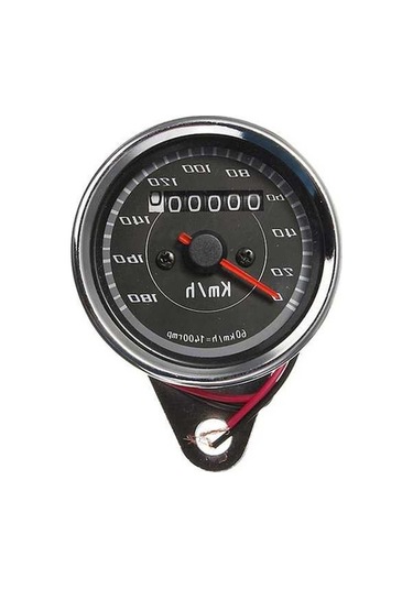 Electric Suntek Motosiklet Hız Ve Km Sayacı, Led Aydınlatmalı, 0-180 Km/s, Dc 12v Siyah