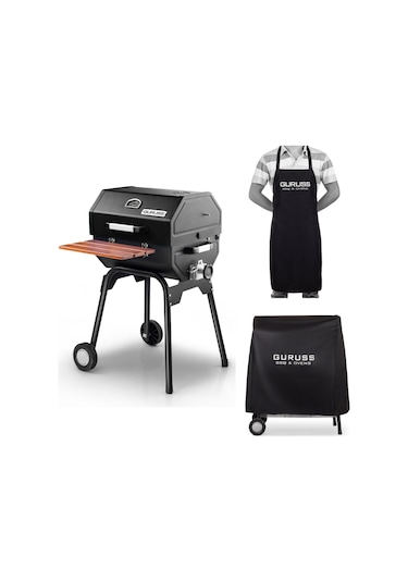 Guruss Cg-050 Kömürlü Barbekü Mangal + Önlük + Kılıf Siyah Model:grs26