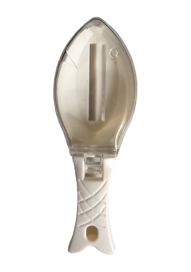 Kapaklı Mutfak Ölçekleyici Manuel Balık Ölçekleyici Aracı - Beyaz