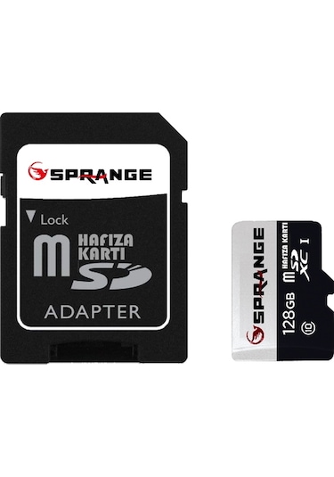 Sprange 128 GB Micro SDXC UHS-3 Up To 100 MB/S Class 10 4K Video Hafıza Kartı