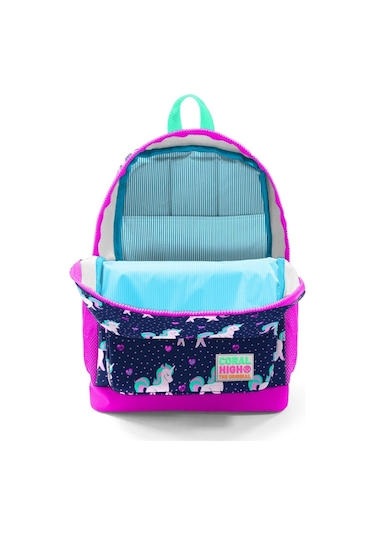 Coral High Mor Unicorn Baskılı İlkokul ve Günlük Sırt Çantası 23467