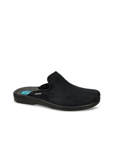 Ceyo 9955-1 Erkek Önü Kapalı Topuk Jelli Terlik Siyah