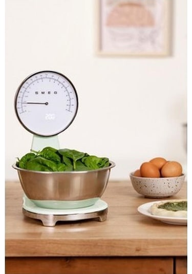 Smeg 50's Style Retro Pastel Yeşil Analog Mutfak Tartısı Ksf01pgww Beyaz - Pembe