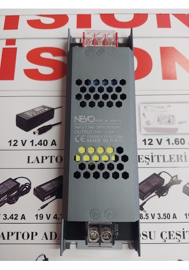 24v 60w 2.5 A Slim Metal Kasa Adaptör 1 Adet