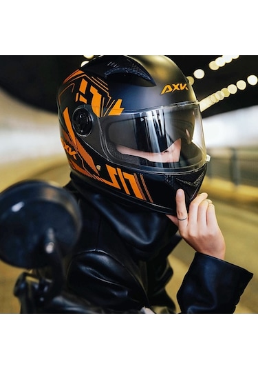 Pazly Tam Yüz Motosiklet Kaskı - Abs, 2 Visör Seçenekli, Rahat Ve Nefes Alabilir, Boyun Atkılı, Geniş Boyut