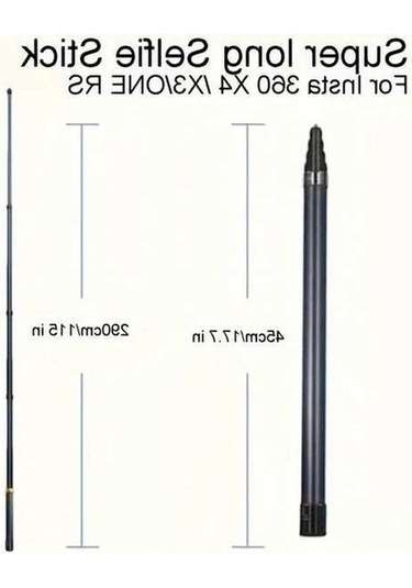 Fastbuy Carbon Fiber Telescopic Selfie Stick 118.11 İnch Insta360 X3 X4 X5 Gopro 11 10 Uyumlu Hafif Monopod