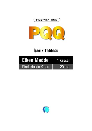 Tabvitamins Pqq Pirolokinolin Kinon 20 Mg 30 Kapsül