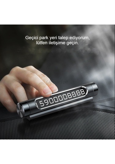 Araba Park Numaratörü Led Işıklı Gizlenebilir Telefon Numarası