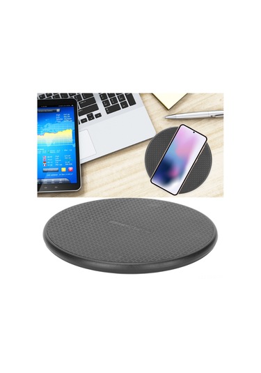 Kosona Plastik K8 Kablosuz Şarj Cihazı 5w Hızlı Şarj - S21/s20/s10/s9/s8/s7 Uyumlu Siyah