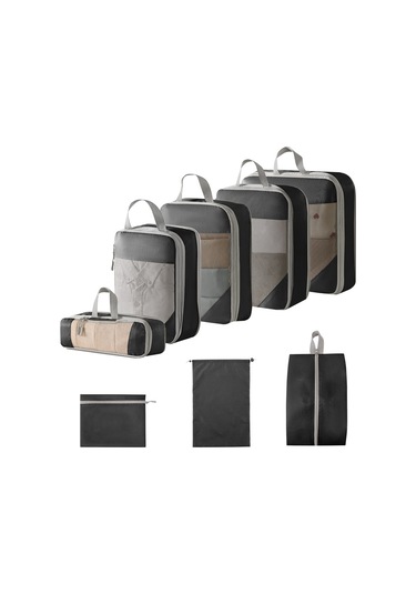 Tangshopping Seyahat Sıkıştırma Ağ Depolama Kitisiyah 8 Parçalı Takım Diğer