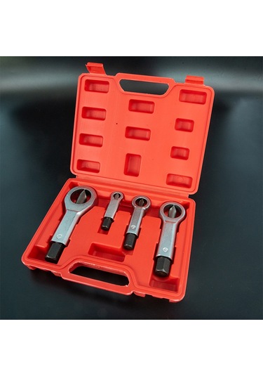 Geeksen Ev İçin Paslı Somun Ve Cıvata Açıcı, 4'lü Set Cr-v Çelik Malzeme, Somun Ayırıcı Ve Kırıcı Araç