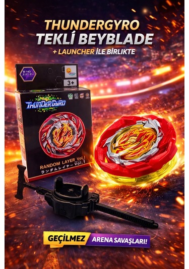 Thundergyro Random Layer Vol.1 Beyblade Kutulu Tekli Arena Savaş Topacı