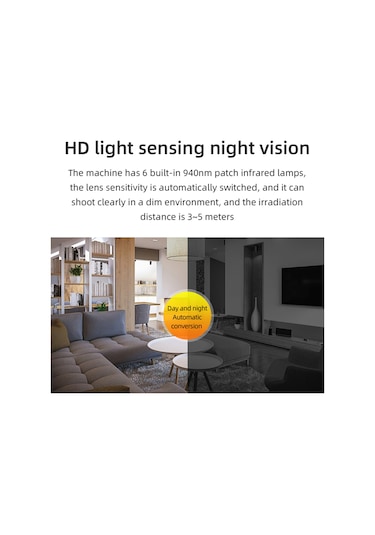 Geeksen Küçük Kare Mini Wifi İzleme Kamerası, 1080p Gündüz/gece Görüşü, Hareket Algılama, Uzak Erişim, Tf Kart Desteği, 1000mah Pil Siyah