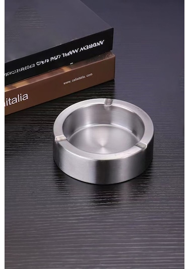 Çelik 11 Cm Kafe Restaurant Lokanta Yuvarlak Kül Tablası Küllük Mt168by