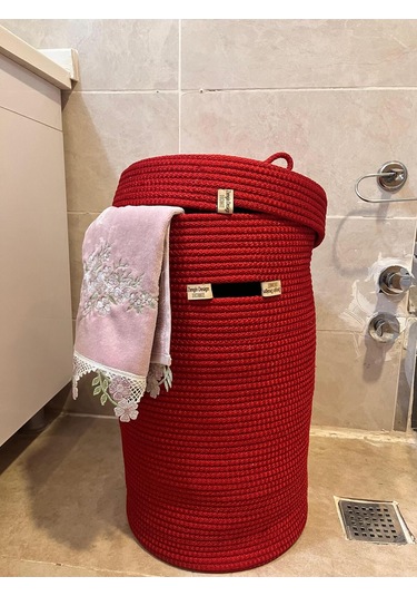 Zengin Design Home Banyo Çamaşır Sepeti Zdh-012 Kırmızı