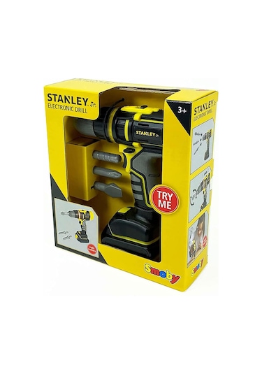 Smoby Stanley 3 ü 1 Arada Işıklı Oyuncak Elektronik Matkap, Akülü